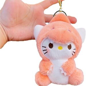 HELLO KITTY DINOSAUR PLUSHIE KEYCHAIN